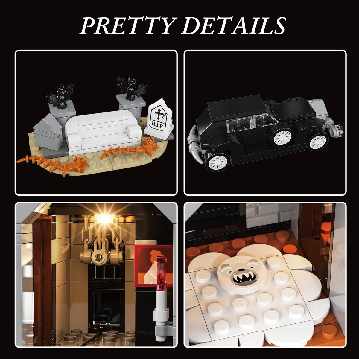 Gothic Nightfall Manor Building Set – Adult Architecture Desktop Ornament