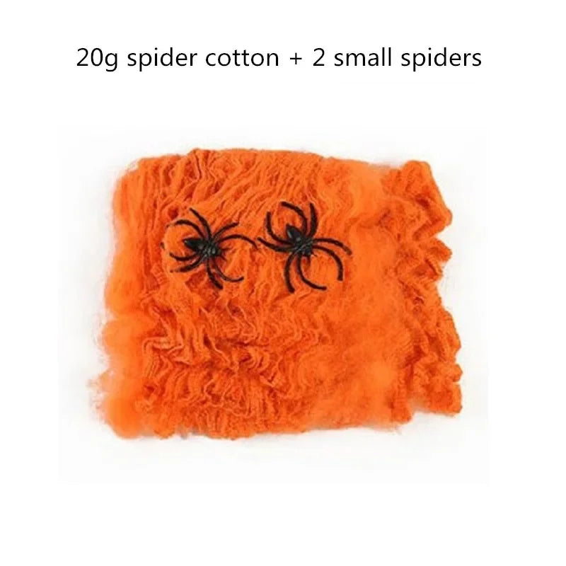Giant Black Halloween Spider & Web Set – Realistic Scary Prop for Yard, Porch, & Party Decor