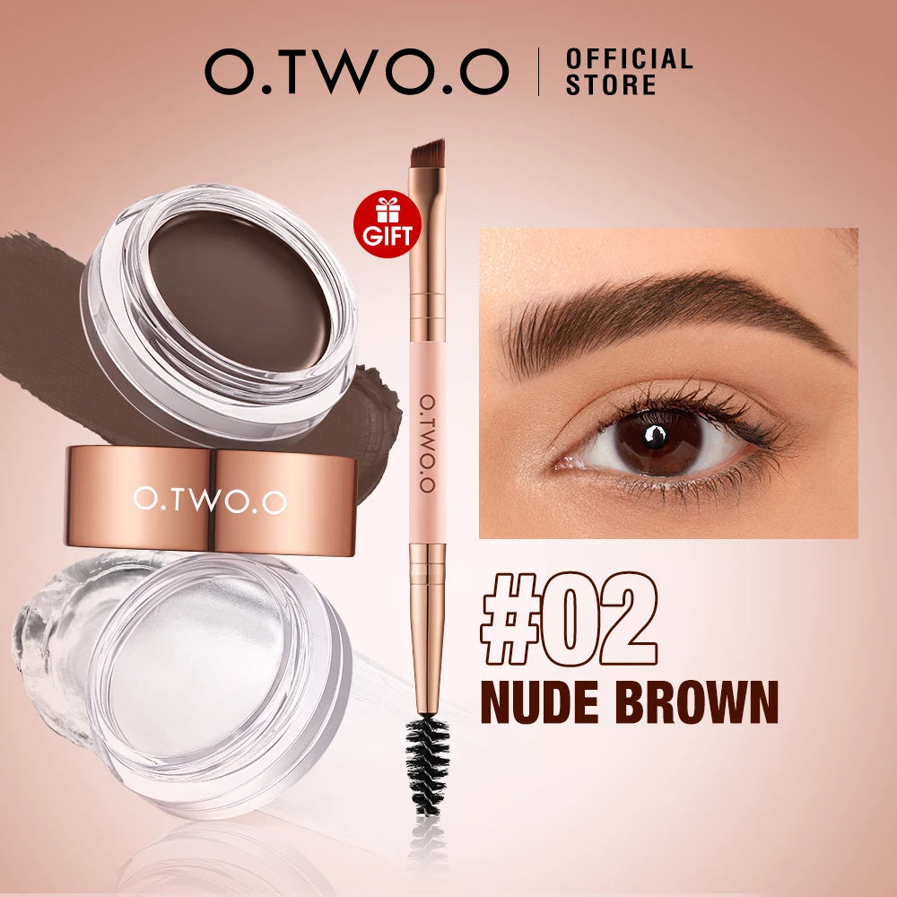 O.TWO.O 2-in-1 Eyebrow Pomade – Waterproof Long-Lasting Brow Gel