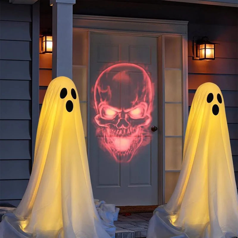 Light-Up Hanging Halloween Ghost – Glowing Spooky Prop for Yard, Garden, & Indoor Decor