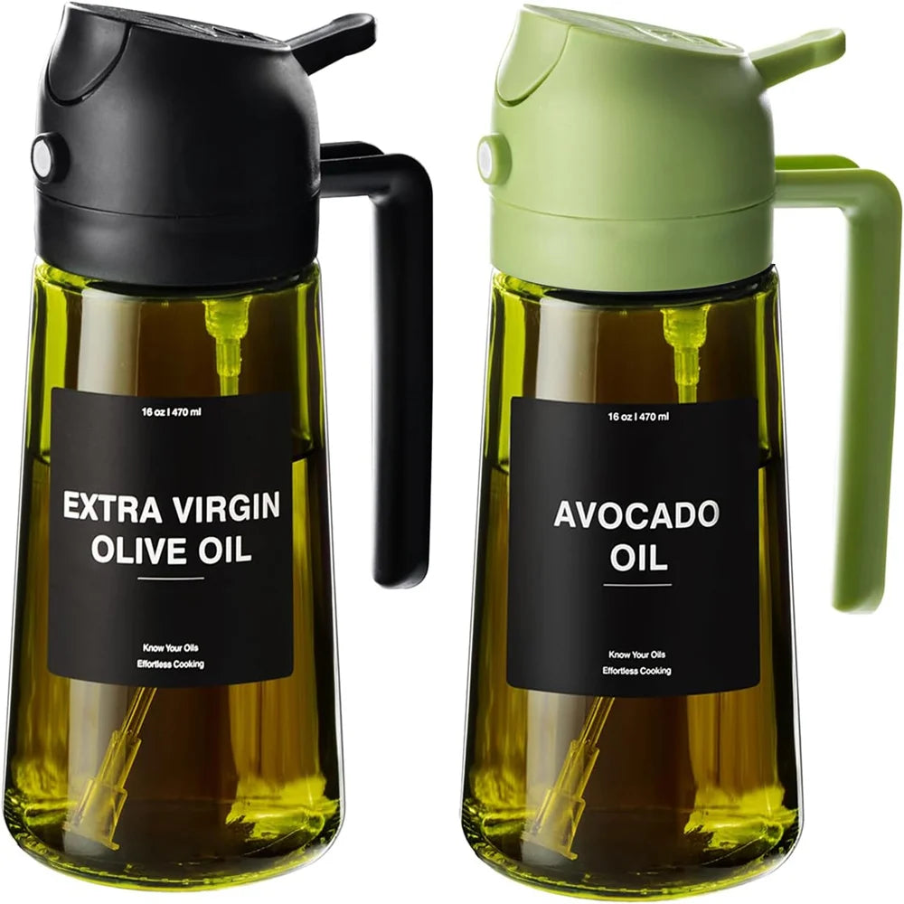 470ml 2-in-1 Oil Sprayer & Olive Oil Dispenser Bottle