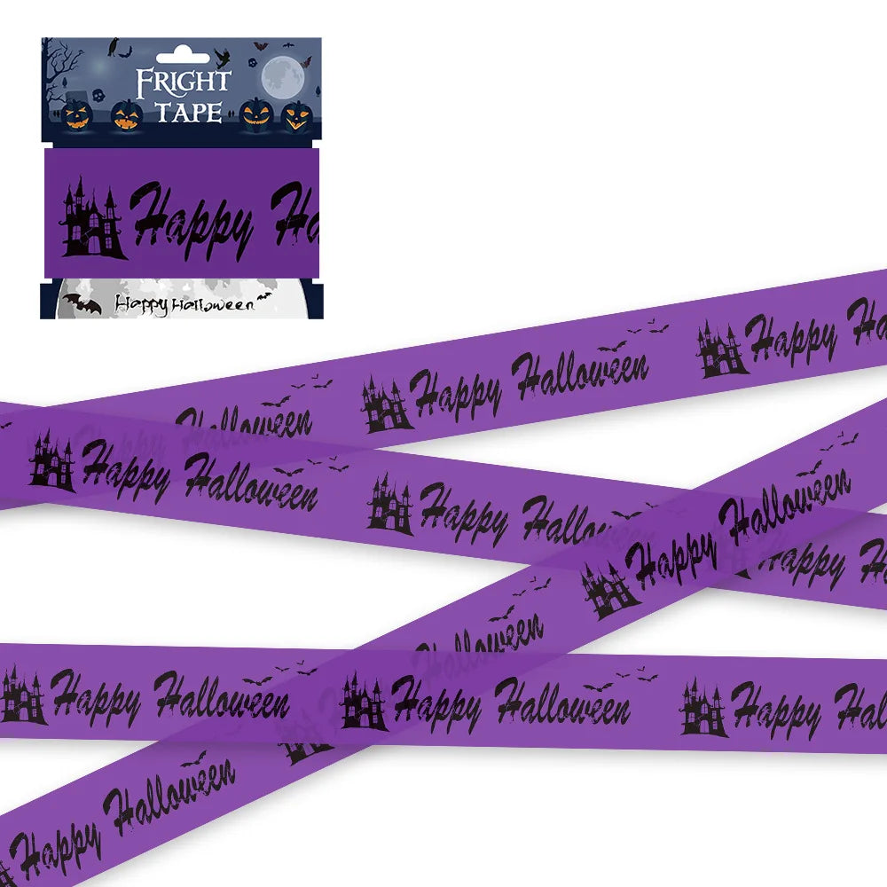Halloween Skull Warning Sign – Spooky Party Decoration