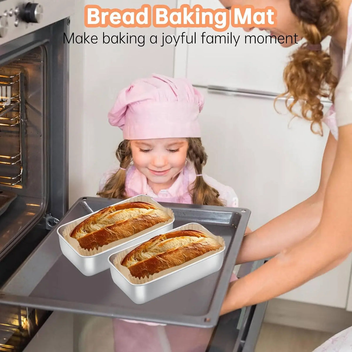 100-Pack Pre-Formed Loaf Pan Liners (9x5") – Non-Stick Baking Parchment Paper