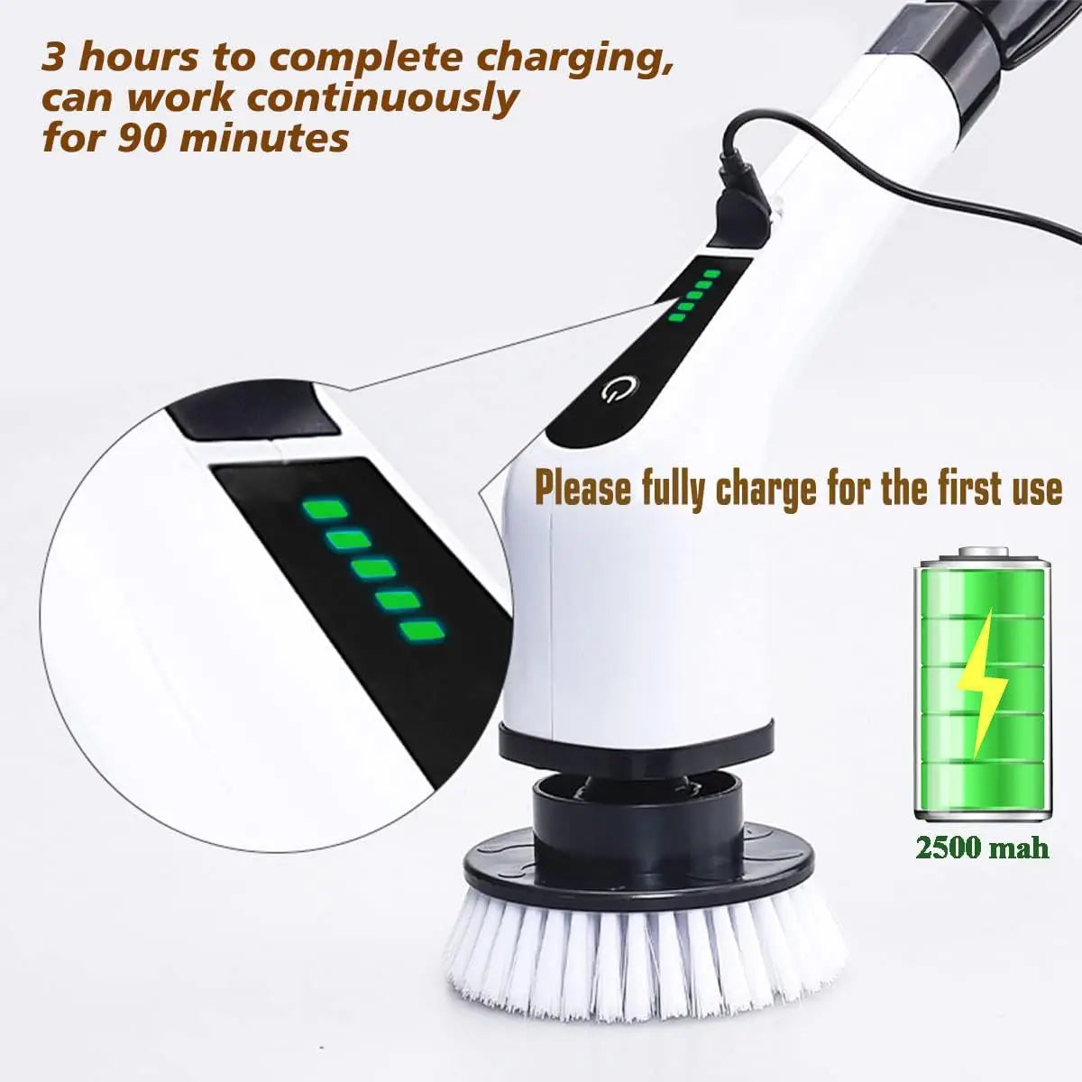 Cordless Power Cleaning Scrubber – All-in-One Deep Clean Brush