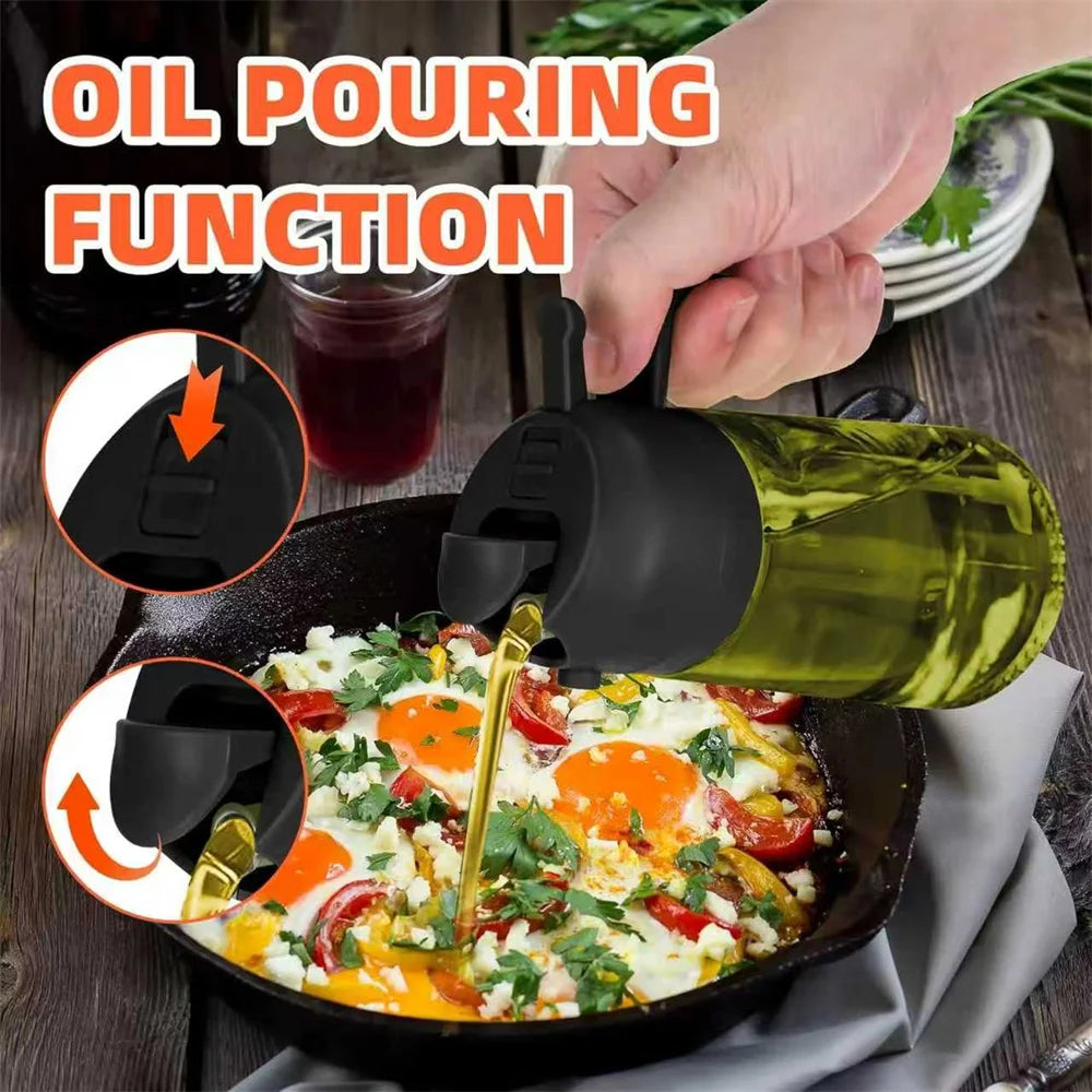 470ml 2-in-1 Oil Sprayer & Olive Oil Dispenser Bottle