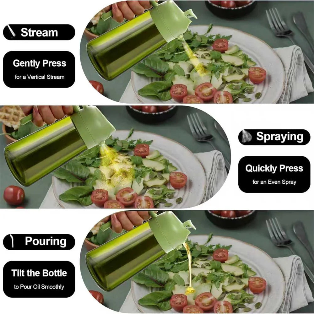 470ml 2-in-1 Oil Sprayer & Olive Oil Dispenser Bottle