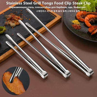 Premium Stainless Steel Cooking Tongs – Non-Slip Multi-Use Kitchen Clip