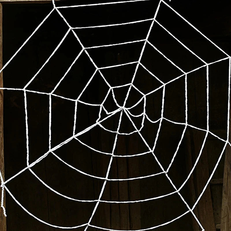 Giant Black Halloween Spider & Web Set – Realistic Scary Prop for Yard, Porch, & Party Decor
