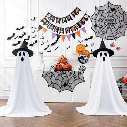 Light-Up Hanging Halloween Ghost – Glowing Spooky Prop for Yard, Garden, & Indoor Decor