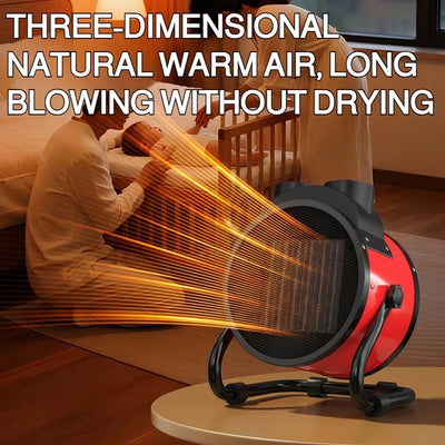 2000W Portable Space Heater – Adjustable Thermostat & Dual Safety Protection