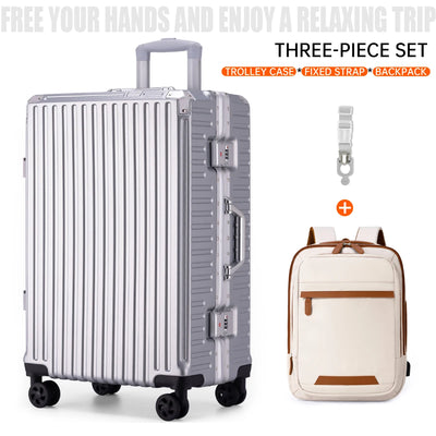 Aluminum Frame Hardside Luggage – Rolling Suitcase with USB Port & TSA Lock