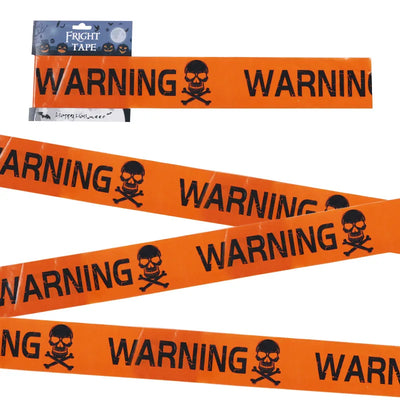 Halloween Skull Warning Sign – Spooky Party Decoration