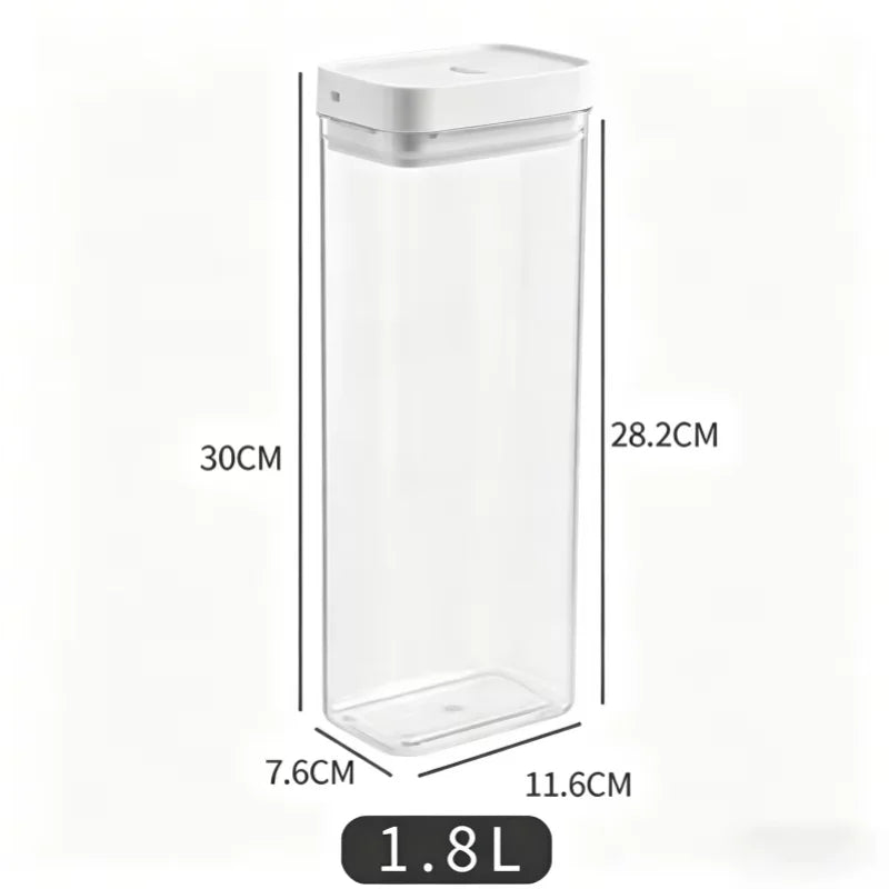 Transparent Food Storage Container – Moisture-Proof Pasta & Grain Jar