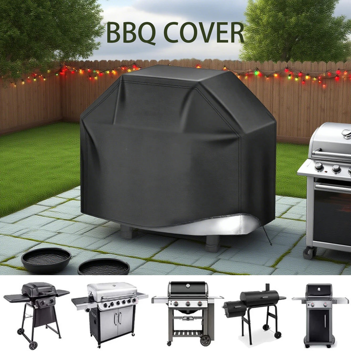 Heavy-Duty Waterproof BBQ Grill Cover – All-Weather Outdoor Protection
