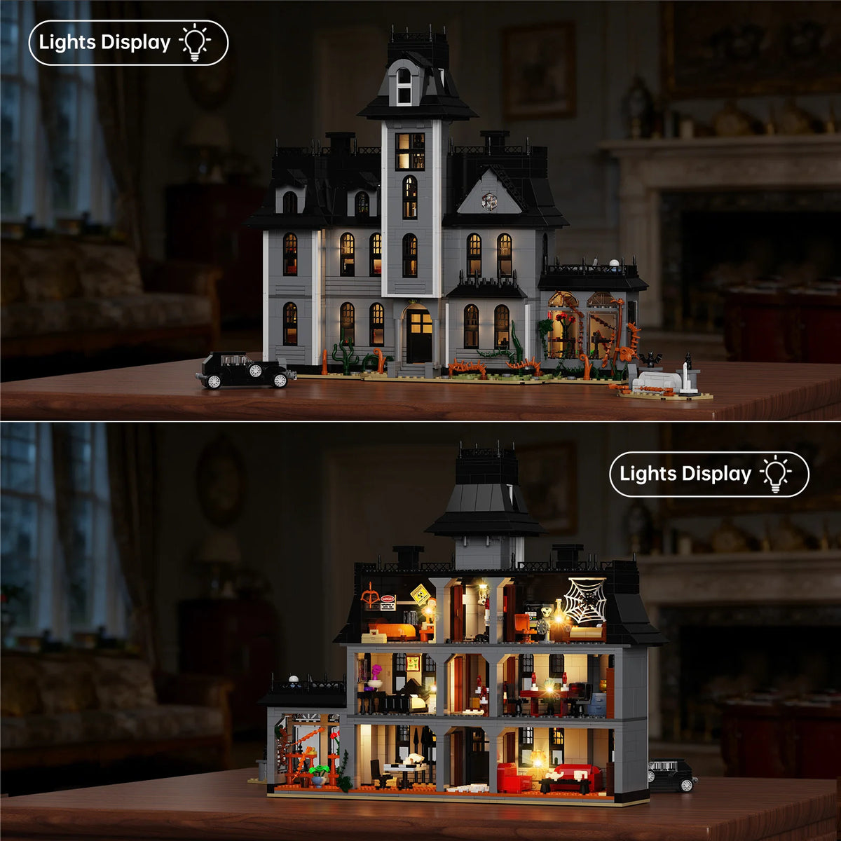 Gothic Nightfall Manor Building Set – Adult Architecture Desktop Ornament
