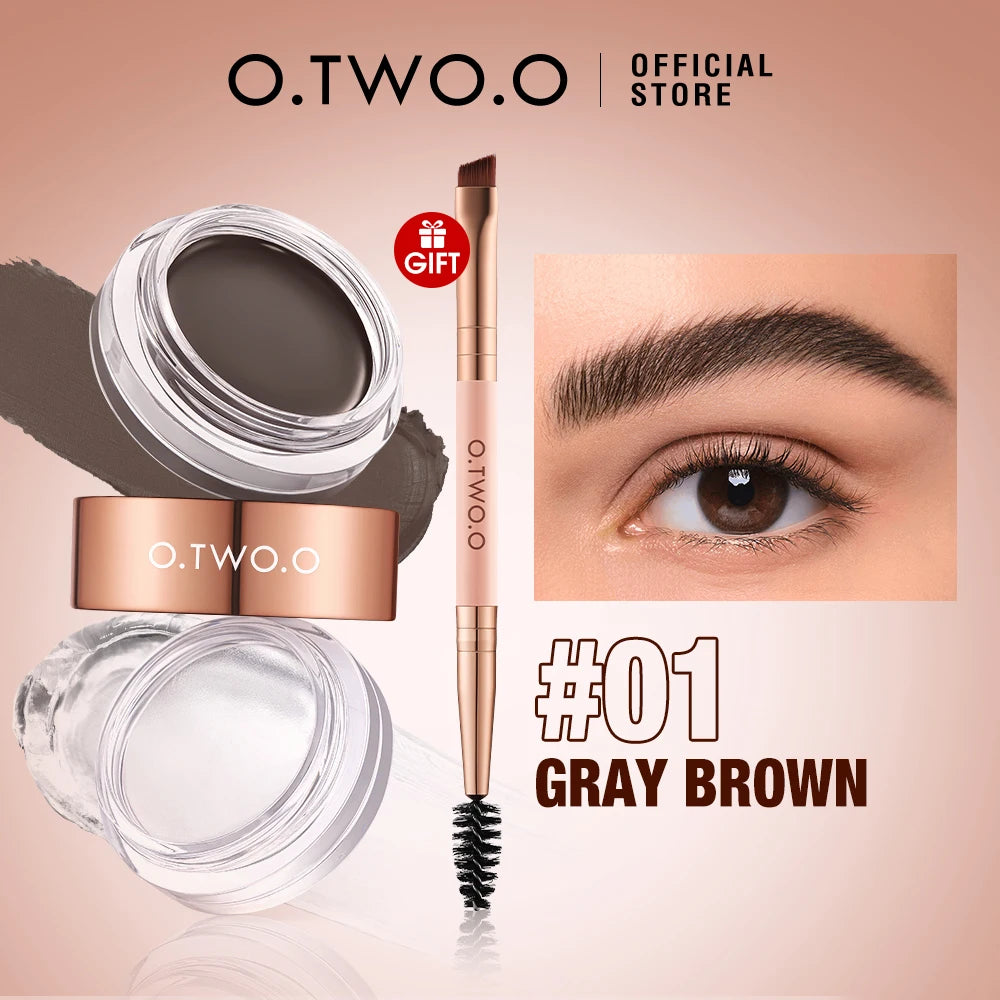 O.TWO.O 2-in-1 Eyebrow Pomade – Waterproof Long-Lasting Brow Gel