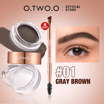 O.TWO.O 2-in-1 Eyebrow Pomade – Waterproof Long-Lasting Brow Gel