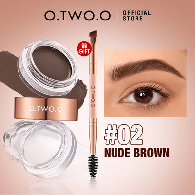 O.TWO.O 2-in-1 Eyebrow Pomade – Waterproof Long-Lasting Brow Gel