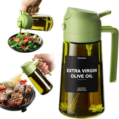 470ml 2-in-1 Oil Sprayer & Olive Oil Dispenser Bottle
