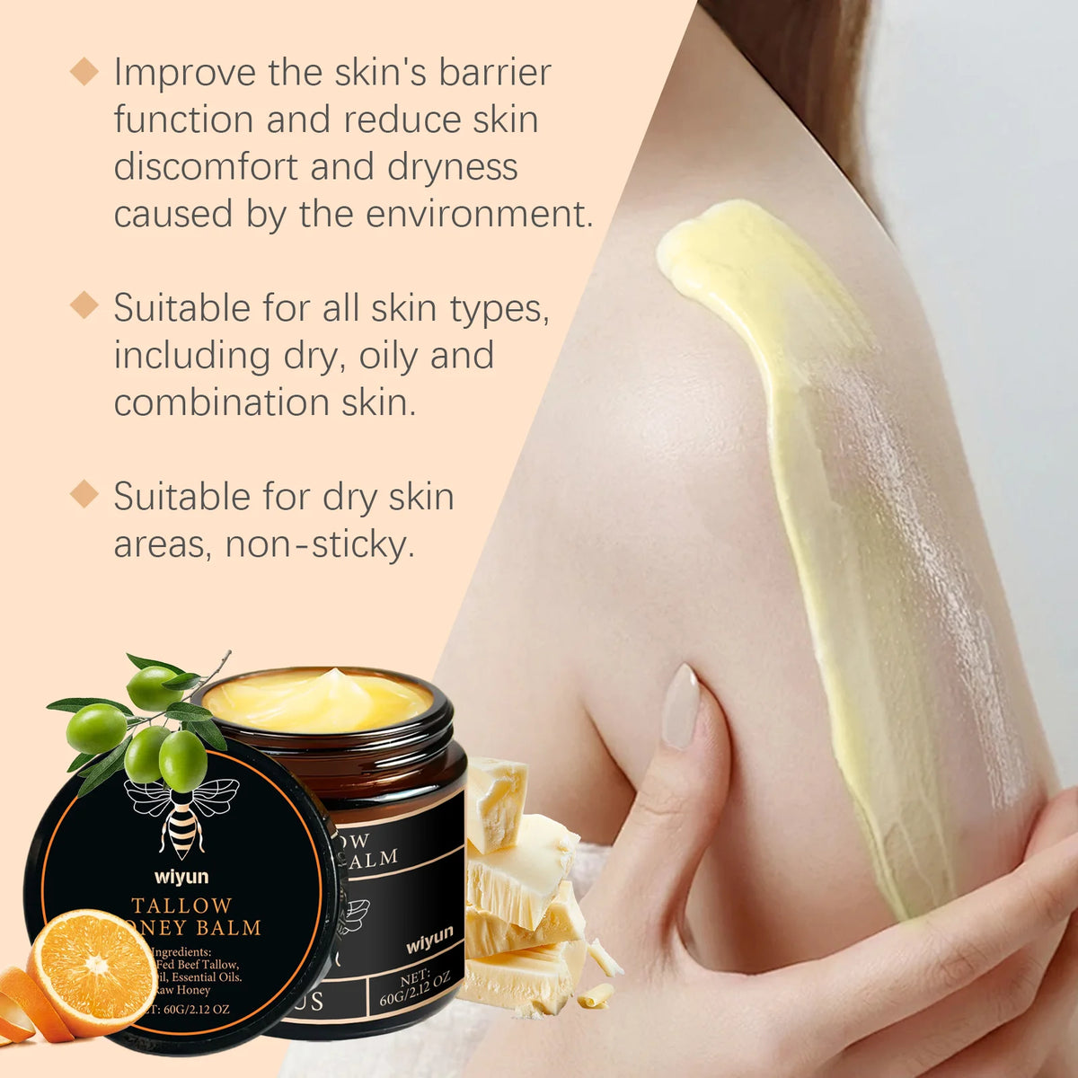 Beef Tallow & Honey Nourishing Body Cream