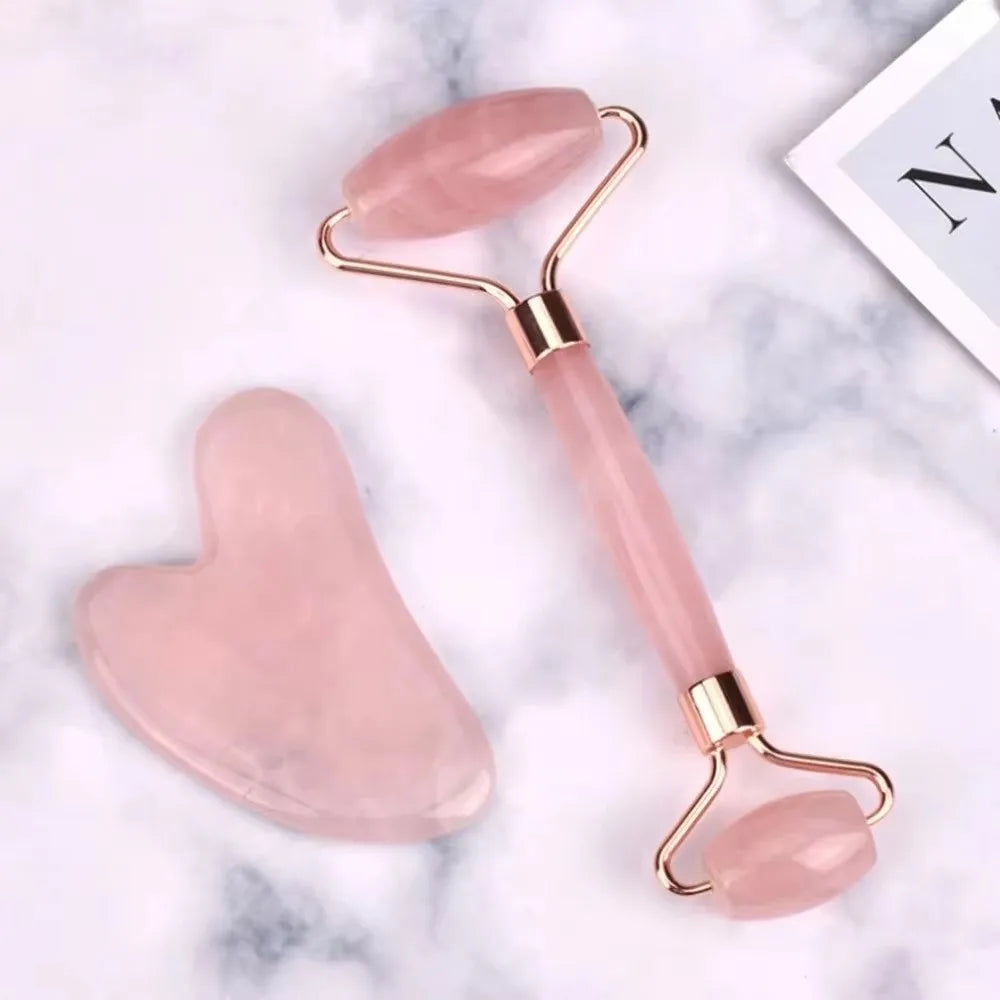 Gua Sha Facial Massage Set – Face Roller & Massage Tool Kit