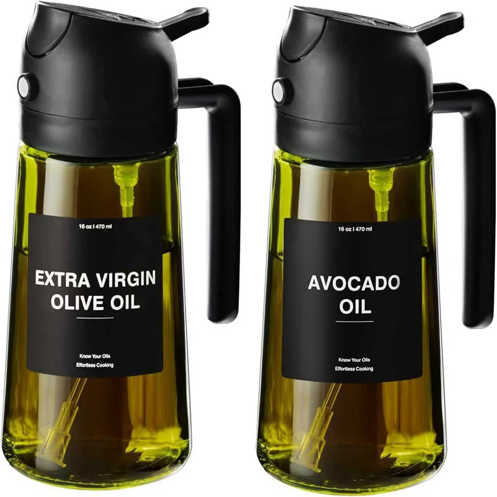 470ml 2-in-1 Oil Sprayer & Olive Oil Dispenser Bottle