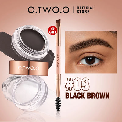 O.TWO.O 2-in-1 Eyebrow Pomade – Waterproof Long-Lasting Brow Gel