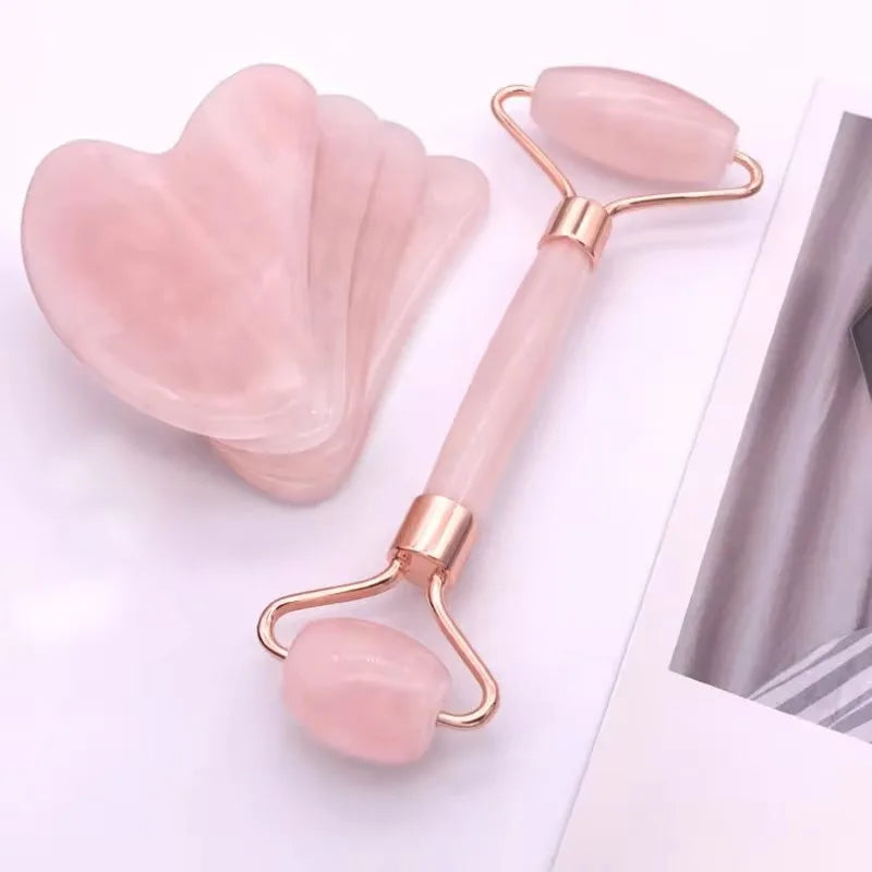 Gua Sha Facial Massage Set – Face Roller & Massage Tool Kit