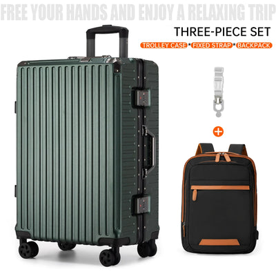 Aluminum Frame Hardside Luggage – Rolling Suitcase with USB Port & TSA Lock