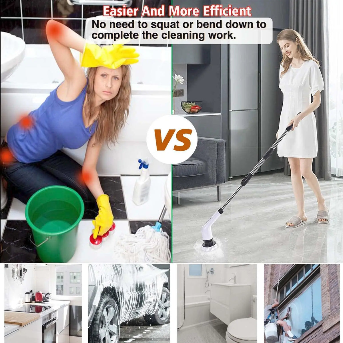 Cordless Power Cleaning Scrubber – All-in-One Deep Clean Brush