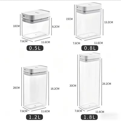 Transparent Food Storage Container – Moisture-Proof Pasta & Grain Jar