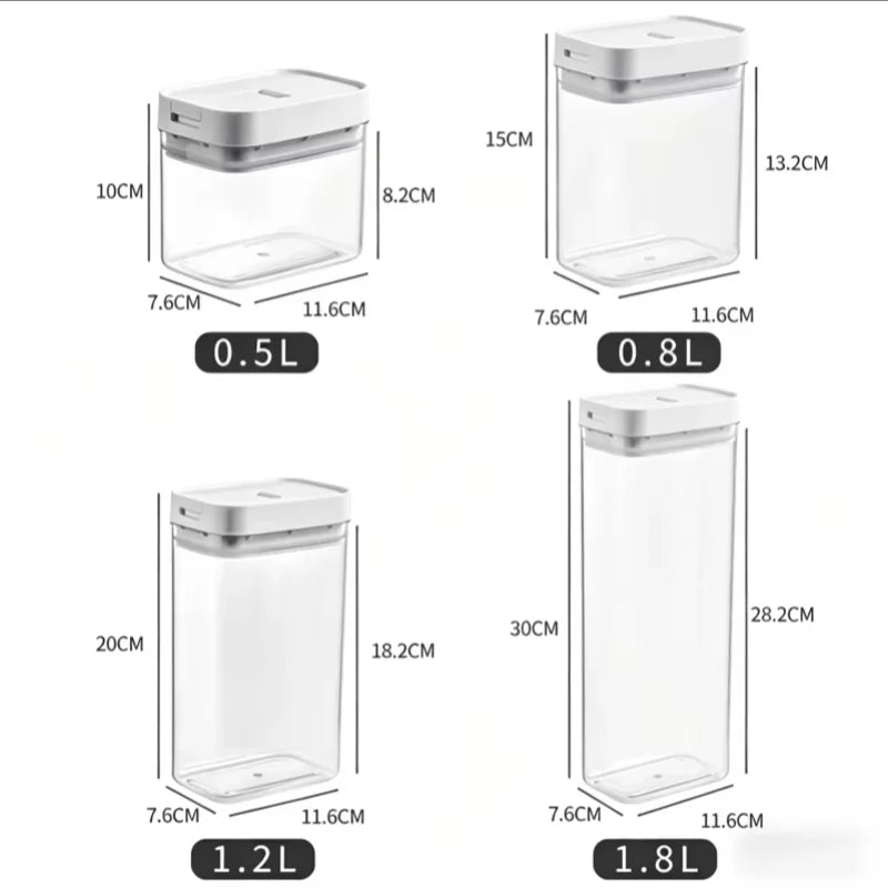 Transparent Food Storage Container – Moisture-Proof Pasta & Grain Jar