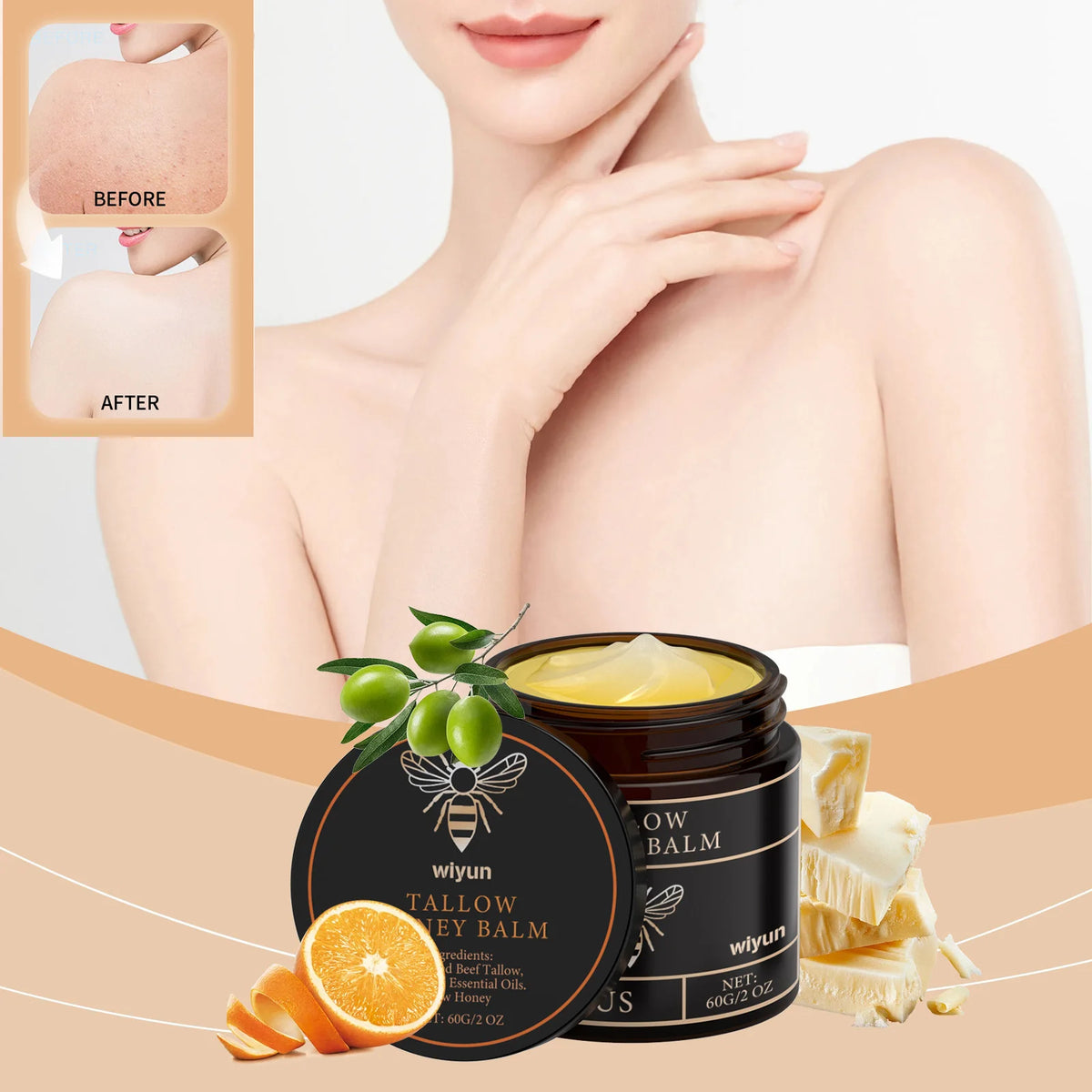 Beef Tallow & Honey Nourishing Body Cream