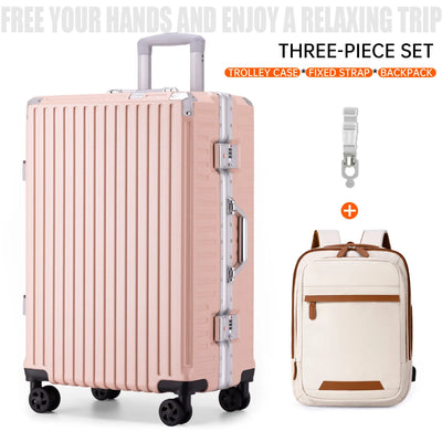 Aluminum Frame Hardside Luggage – Rolling Suitcase with USB Port & TSA Lock