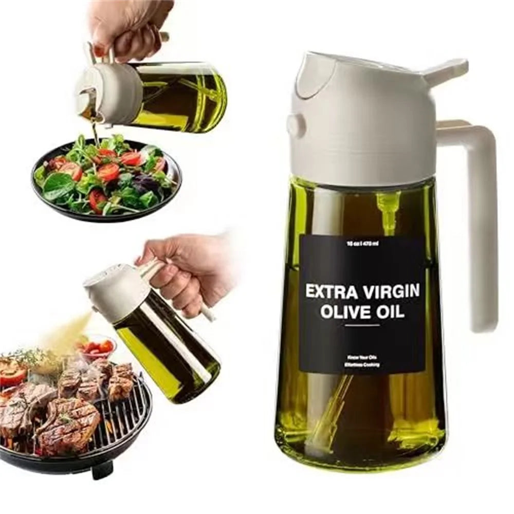 470ml 2-in-1 Oil Sprayer & Olive Oil Dispenser Bottle