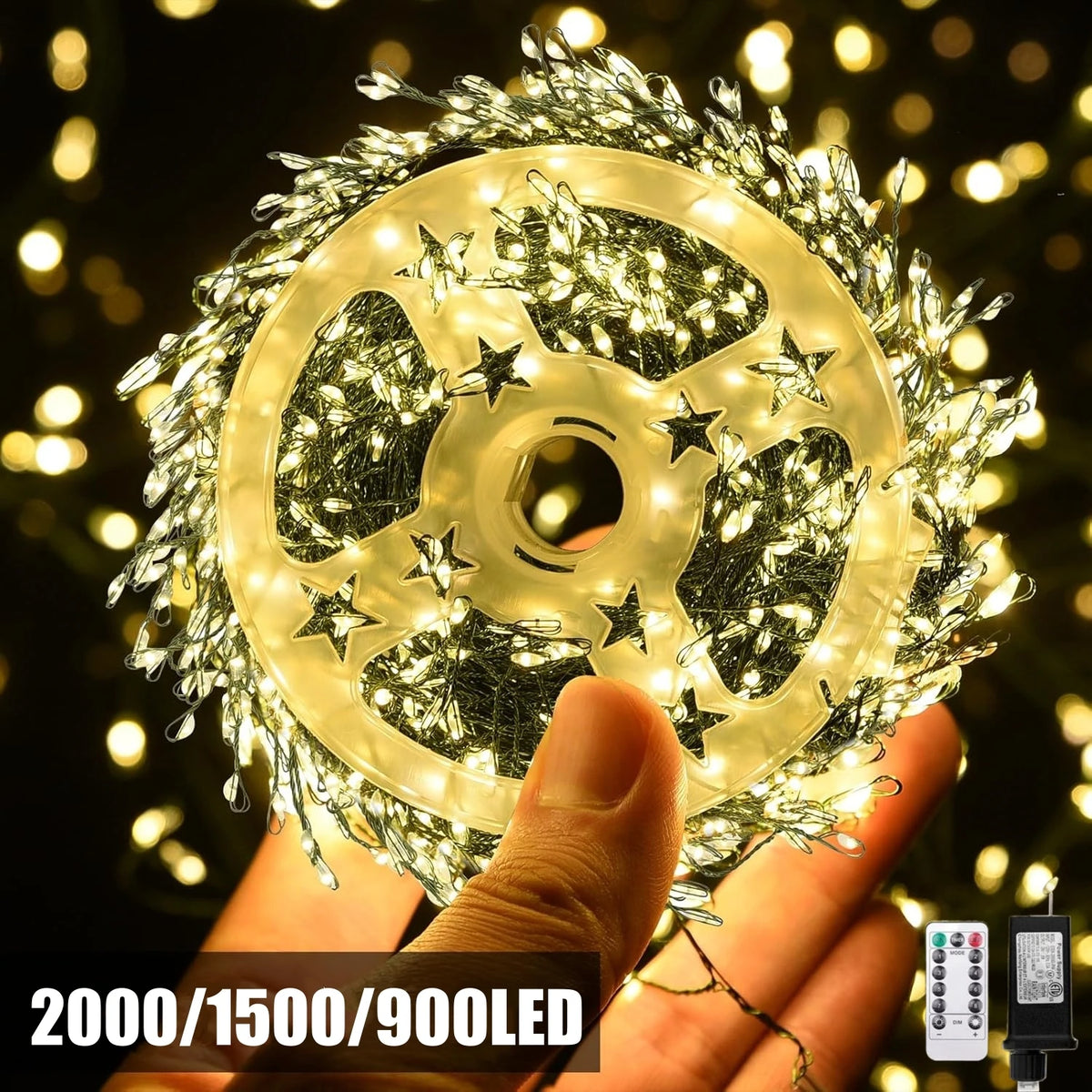 LED Firecracker String Lights with Remote