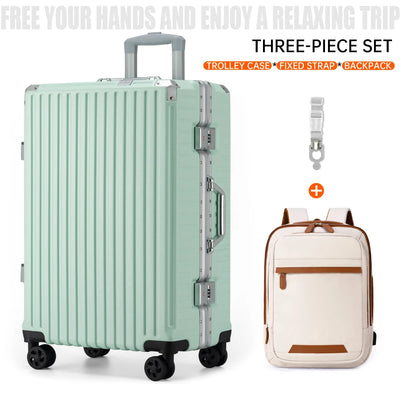 Aluminum Frame Hardside Luggage – Rolling Suitcase with USB Port & TSA Lock