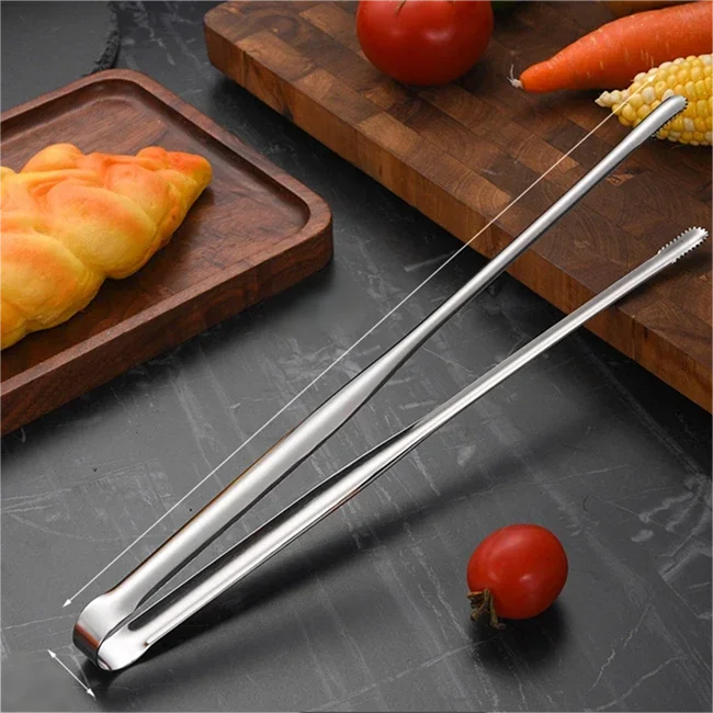 Premium Stainless Steel Cooking Tongs – Non-Slip Multi-Use Kitchen Clip