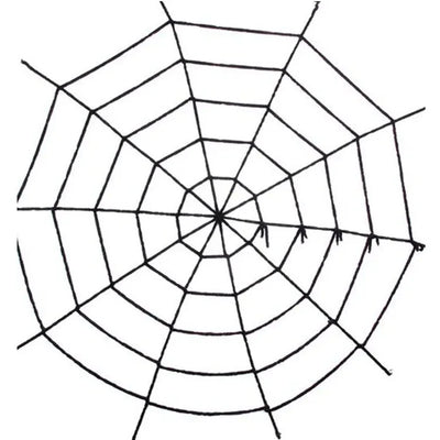 Giant Black Halloween Spider & Web Set – Realistic Scary Prop for Yard, Porch, & Party Decor