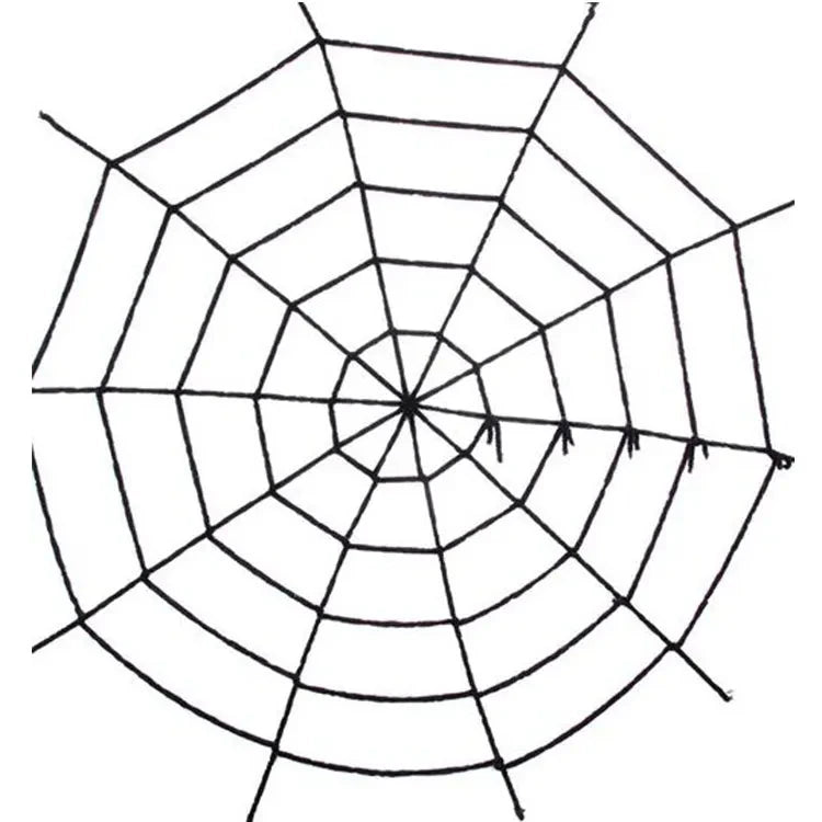 Giant Black Halloween Spider & Web Set – Realistic Scary Prop for Yard, Porch, & Party Decor