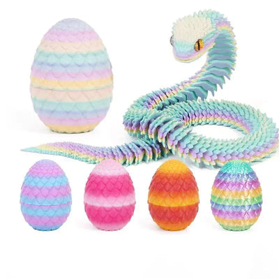 3D Printed Movable Snake Egg Fidget Toy