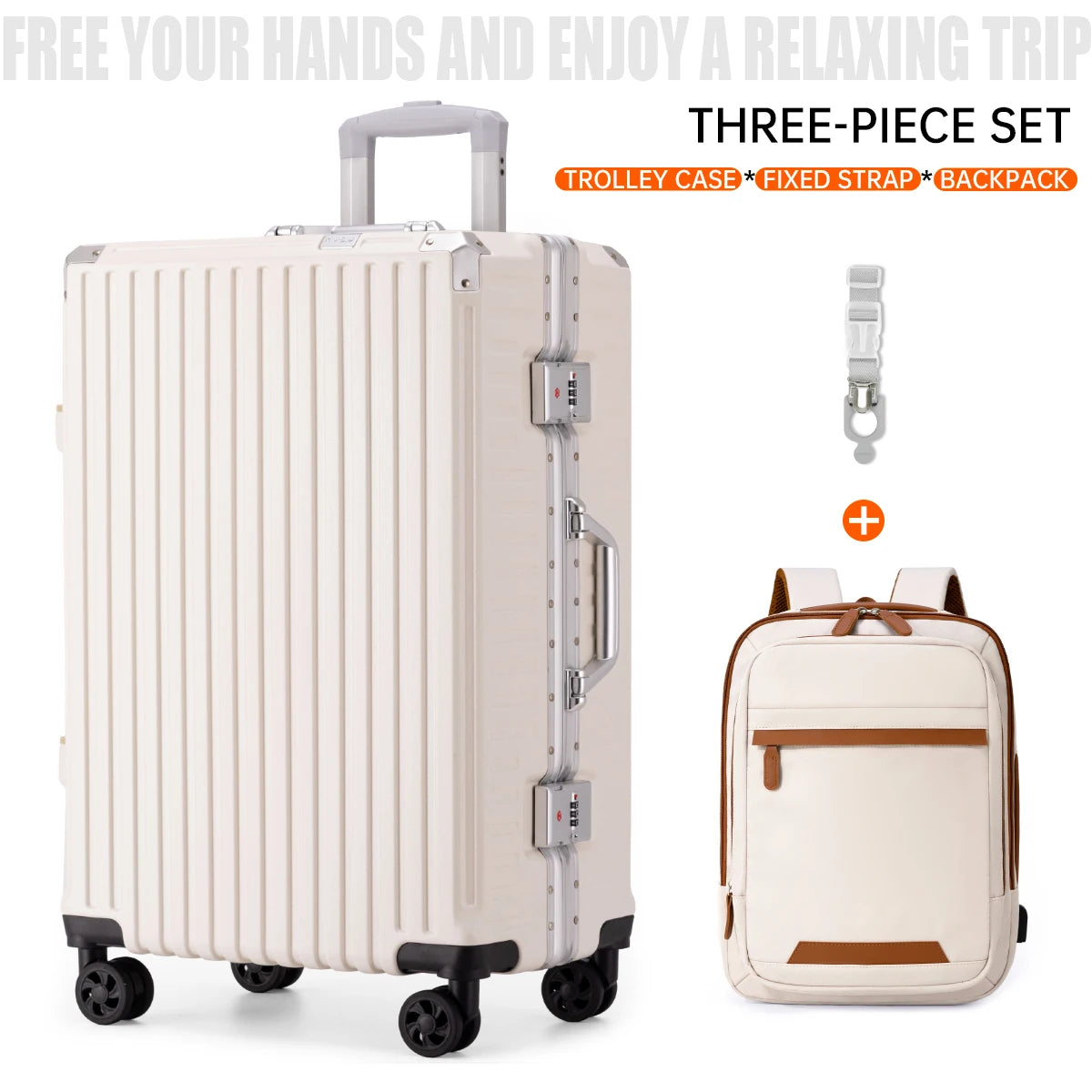 Aluminum Frame Hardside Luggage – Rolling Suitcase with USB Port & TSA Lock