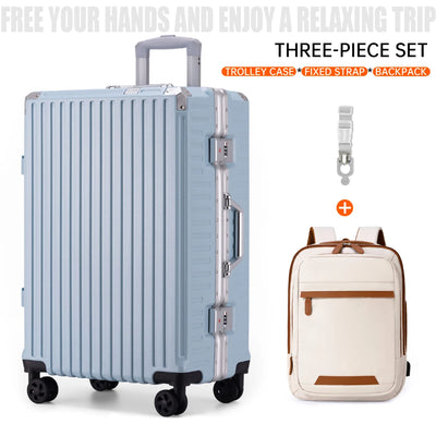 Aluminum Frame Hardside Luggage – Rolling Suitcase with USB Port & TSA Lock