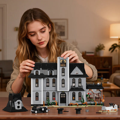 Gothic Nightfall Manor Building Set – Adult Architecture Desktop Ornament