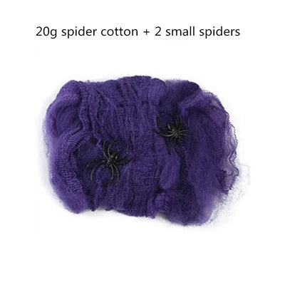 Giant Black Halloween Spider & Web Set – Realistic Scary Prop for Yard, Porch, & Party Decor