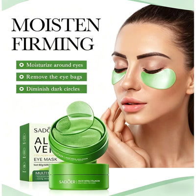Aloe Vera Collagen Eye Mask – 60 Pcs Moisturizing & Firming Patches