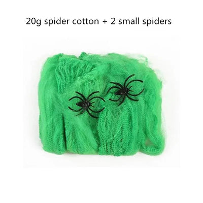 Giant Black Halloween Spider & Web Set – Realistic Scary Prop for Yard, Porch, & Party Decor