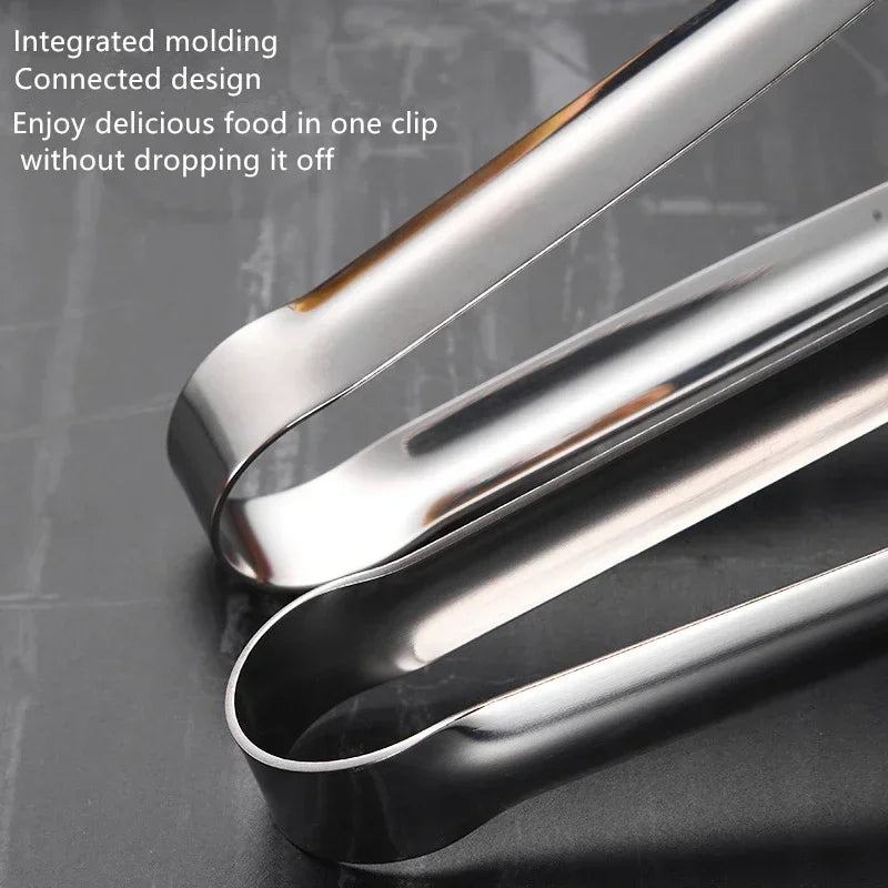 Premium Stainless Steel Cooking Tongs – Non-Slip Multi-Use Kitchen Clip