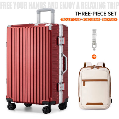 Aluminum Frame Hardside Luggage – Rolling Suitcase with USB Port & TSA Lock