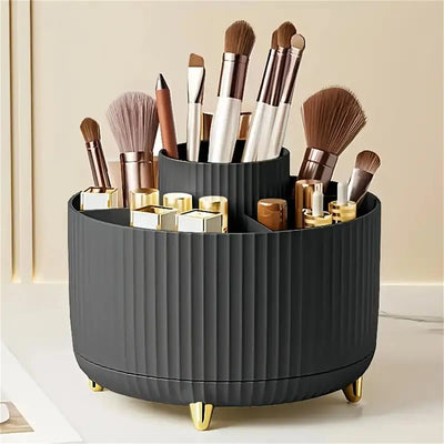 360° Rotating Makeup Organizer with 5 Compartments